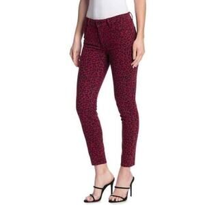 DL1961 Women's Florence Leopard Print Skinny Ankle Jeans Amsterdam Size 24 $199